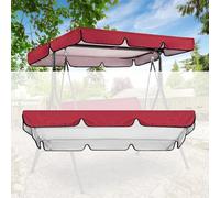 SMELEDFCFK Toit De Balançoire De Remplacement Toit De Rechange pour Balancelle De Jardin 2-3 Places Toile De Rechange pour Balancelle Protection UV Imperméable(Red,65x45in/164x114cm)
