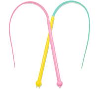 SMELEYOU 2 pièces Baguette de Teaser pour Chat Jouet de Baguette Chat en Silicone Souple 31, 5 Jouet bâton interactif Conception Queue Souris avec des Baguettes Cloche Exercice pour intérieur