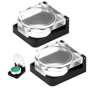 SMELEYOU 2 pièces Couvercle de Bouton étanche à la poussière Protection sécurité Bouton Poussoir Couvercle de commutateur pour Interrupteur 22mm Ordinateur PC Bureau