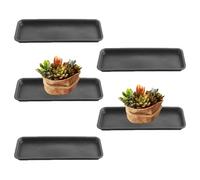 SMELEYOU 5 pcs Plateaux de Plantes idéaux pour Les Pots de Maison rectangulaire en Plastique en Plastique Soucoupe furie