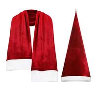 SMELEYOU Accessoires de Squelette de 12 Pieds Les Tenues Squelette géant 12 Pieds comprennent Un Chapeau Père Noël et Une écharpe Noël pour la décoration fête à la Maison en Plein air