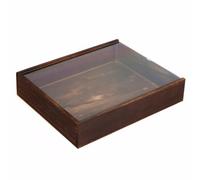 SMELEYOU Boîte d'ombre 12.2x8.7 '' Cadre de boîte d'ombre Boîtes en Bois Naturel Affichage Affichage Debout Libre ou Mur Mémoire pour Les Bouchons de vin Fleurs Médailles Fleurs Billets Affiche