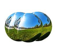 SMELEYOU Boules de Regard en Acier Inoxydable Gazing Globe de Jardin Miroir réfléchissant Sphère réfléchissant Globe Globe Creux sans Couture pour la décoration de Jardin à Domicile 3pcs