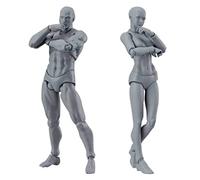 SMELEYOU Dessin Figures Modèle 2PCS Dessin Mannequin 5,91 Pouces mâle d'action féminine Figure Posable Dessin Mannequin Modèle de Peinture corporelle pour Les Artistes