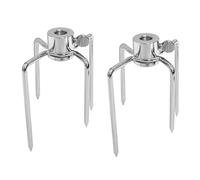 SMELEYOU Fourchettes à Viande pour rôtissoire adaptées aux tiges de Broche carrées de 10MM Kit rôtissoire en Acier Inoxydable Accessoires pour 2 pièces