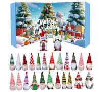 SMELEYOU GNOME Calendar 2025 Calendriers de l'avent de Noël Exquis avec 24 Gnomes décorations Figures Noël à Collectionner Cadeaux Vacances