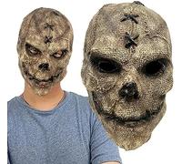 SMELEYOU Halloween Decoration Unisexe rétro Old Scary Skull Halloween Mask Cosplay Horrible Head Full Face Latex Casque Costume effrayant