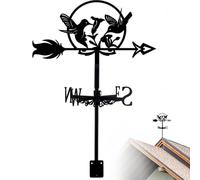 SMELEYOU Hummingbird Wind Malle Metal Hummingbird with Flower Mether Mount Mound Toit Garden Direction de Direction pour Le Jardin de la Cour extérieure