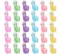 SMELEYOU Mini Animaux en RéSine 30 PièCes Petits Animaux en Alpaga Qui Brillent dans La Nuit Mini Figurines en RéSine Alpaga Lumineux Petits Animaux Mignons à Cacher Accessoires De Dessin