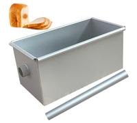 SMELEYOU Moule de pain pour cuisson en aluminium alliage rectangle mini casserole de pain avec tube rond à antiadhésif Pan 7.6x4.1x3, 5 Moules gâteau pour les voyages à cuisson