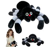 SMELEYOU Peluche araignée en Peluche Mignonne avec des caractéristiques réalistes, Douce pour la décoration et la Compagnie, Gris