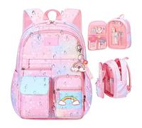 SMELEYOU Sac à dos scolaire, sacs à dos pour enfants, sacs scolaires pour filles, sacs d'école primaire capacité étanche avec des poches anti-vol.