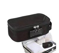 Smell Proof Bag | File Organizer With Lock, Travel Storage Case Document Organizer Portable Storage Pouch For Cash Card Passport Check Bill Use, Handy Piece For Daily Security And Simple