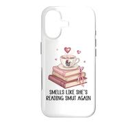Smells Like She's Reading Smut Again Spicy Book Coffee Smutt Coque pour iPhone 17