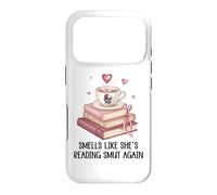 Smells Like She's Reading Smut Again Spicy Book Coffee Smutt Coque pour iPhone 17 Pro