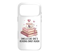 Smells Like She's Reading Smut Again Spicy Book Coffee Smutt Coque pour iPhone 17 Pro Max