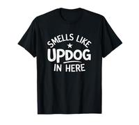 Smells Like Updog in Here Funny Dog Dad Blague T-Shirt
