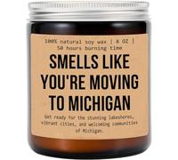 Smells Like You're Moving to Michigan - Bougie inspirée du voyage avec des vibrations fraîches des Grands Lacs - Reflète les villes vibrantes et les communautés accueillantes - Bougie décorative
