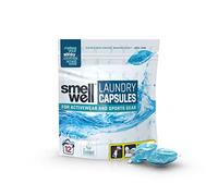 SmellWell Lot de 12 capsules de linge prédosées respectueuses de l'environnement pour éliminer les odeurs tenaces dans les vêtements de sport