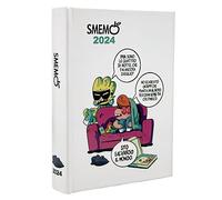 Smemoranda Green Balloon Special Edition Agenda scolaire 2023-2024, 16 mois, septembre 23 - décembre 24, format moyen 11 x 15 cm, couverture par Dano, couleur blanche
