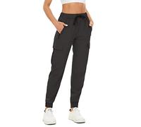 SMENG Pantalon Cargo Mode Femme Sportive Vintage Multi-Poches Streetwear Straight Combat Pantalon Jogging Hip Hop Pantalon de Travail Grande Taille Yoga Sport Femme Noir X-Petit