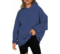 SMENG Veste moumoute Femme Sweat Chauffant Pull à Capuche Manche Longue Fashion Chic Pullover Sweatshirt Top Cyan tibétain L