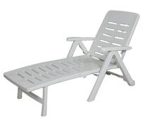 IPAE-ProGarden Salon empilable Smeraldo en plastique blanc 72 x 189 x 96 cm