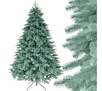 SMEREKA® Sapin de Noël artificiel bleu - 250 cm - 100 % moulé par injection - Fabriqué en UE - Avec support en métal - Sapin de Noël artificiel comme vrai