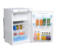 SMETA Frigo Camping Gaz, 100L, Frigo Trimixte 12V 220V Gaz, Congélateur Silencieux Réfrigérateur Combiné pour Camping Car Caravane Garage Mobile-home Chambre Maison Blanc