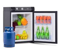 SMETA Frigo Camping Gaz 40L-Trimixte 12V 220V-Petit Bar Silencieux Mini Réfrigérateur pour Camping-Car-Caravane, Camion, Garage