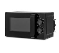 SMETA Micro-ondes, 20L Micro Onde, Sans Grill, Revêtement, 700 W de Puissance, 5 Niveaux, Minuterie 35 Minutes, Mode Décongeler par Temps/Poids, Finition Noir