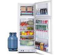 SMETA-Réfrigérateur à gaz -380L-avec congélateur-Gaz/230V-Convient aux maisons de vacances et salons-Porte réversible