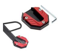 SMFDC Extension de Béquille Latérale Moto pour Suzuki Impulse 2008 2009 2010 2011, Aluminium Pied Support Latéral Agrandir Pad Béquille Moto Pad,B-Red