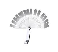 Smgda 16 Lames Jauge d'Épaisseur en Acier, Double marquage Métrique et Impérial Outil de Mesure pour mesurer la Largeur ou l'épaisseur de l'écart, 0,127-0,508 mm / 0,005 pouce-0,020 pouce