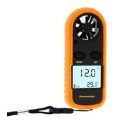 Smgda Anémomètre Portable Numérique Haute Précision à Écran LCD pour le Vol de Cerf-Volant, Météorologie et Pêche avec Vitesse de l'Air MAX/MIN/AVG et Test de Température du Vent