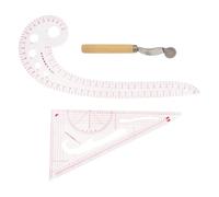 Smgda Lot de 3 Règles de Couture: Règle Courbe Française, Métrique en Plastique Transparent, Accessoire pour Motifs avec Matelassage Flexible pour Débutants