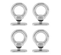 Smgda Lot de 4 boulons à œil M6 en acier inoxydable 316 avec anneau de levage à filetage mâle, pour kayak, canoë, bateau, corde élastique et cordes