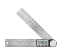 Smgda Rapporteur d'Angle Numérique 0-360° en Acier Inoxydable 200mm/7" - Grand Écran LCD avec HOLD/Zéro/Rev, Mesure Longueur & Angle (mm/inch) pour Bois/Construction/Réparation