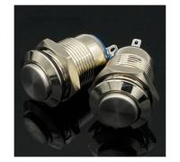 SMGLRUEAT 1 interrupteur à bouton-poussoir rond en métal de 12 mm, momentané, for démarrage de voiture, klaxon, haut-parleur, cloche, réinitialisation automatique, interrupteur métallique de 12 mm