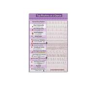 SMGLRUEAT Cardiac Rhythms Chart EKG Arrhythmia Recognition Reference Guide Educational Poster for Nurses Students Clinic Decor 8 X 12 in