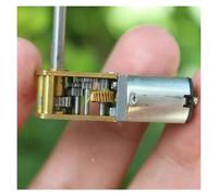 SMGLRUEAT Démarreur électronique à vis sans fin de type 7 N20 DC 3V~6V 82RPM Vitesse lente Boîte de vitesses entièrement en métal Démarreur électronique à engrenages Arbre de sortie long à angle droit