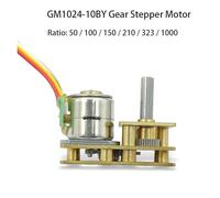 SMGLRUEAT Démarreur électronique pas à pas 1024-10BY DC 5 V, 2 phases, 4 fils, avec réducteur entièrement métallique, arbre inversé de 10 mm, modèle RADIO 50(Radio 100)
