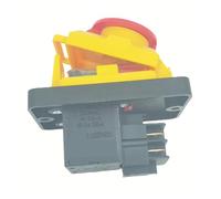 SMGLRUEAT Emergency Stop Switch KJD12 250V 4-Pin Start Stop No Volt Release Push Button Switch NVR Common to Woodshop and Metalwork Machines