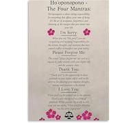 SMGLRUEAT Hawaiian Hooponopono Prayer Poster Mindfulness Canvas Wall-Art for Home Office Decor(Unframed,16x24inch(40x60cm))