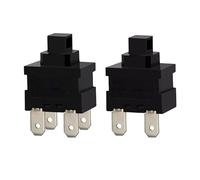 SMGLRUEAT Interrupteur d'aspirateur 1PC 4 pieds Interrupteur à bouton-poussoir série PBS2 petit interrupteur à bouton-poussoir autobloquant