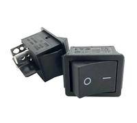 SMGLRUEAT Interrupteur marche/arrêt RS606 4 broches noir KCD4 avec plaque déformée 16 A/250 V