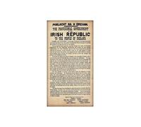 SMGLRUEAT Irish History Poster 1916 Proclamation Easter Rising Irish Republic Declaration Historical Document Wall-Art for Home Office 8 X 12 in