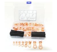 SMGLRUEAT Kit d'assortiment de cosses à en cuivre à barillet ouvert, connecteurs de cosses thermorétractables - OT 10 A, 20 A, 30 A, 40 A, 50 A, 60 A, 80 A, 100 A