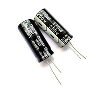 SMGLRUEAT Lot de 2 condensateurs électrolytiques en Aluminium 470 uF 250 V MFD 18 x 40 mm, radiaux MF uf