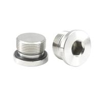 SMGLRUEAT M8 M10 M12 M14 M16 M18 M20 1/8" 1/4" 3/8" 1/2" 3/4" 1" Male 316 Stainless Steel Hex Socket Head End Cap Pipe Fitting(BSP1l2)